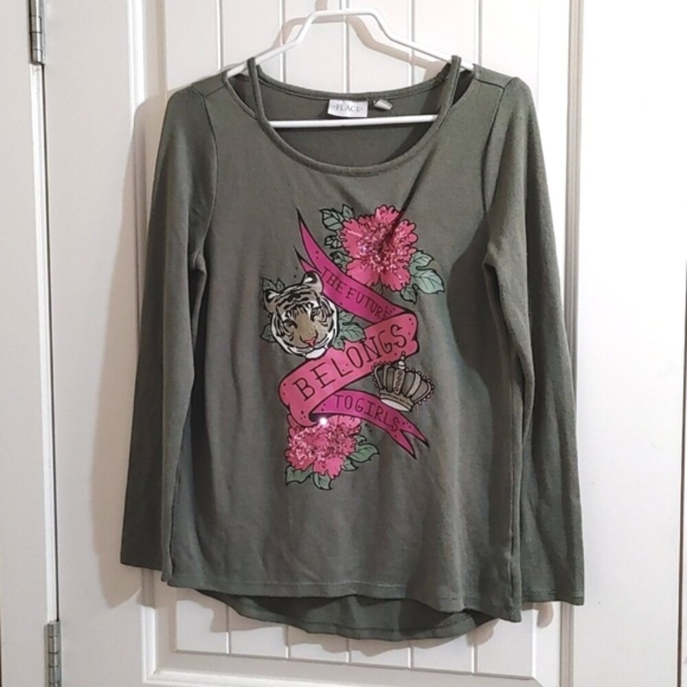 The Children Place green Long sleeve top sweater shirt kids XXL